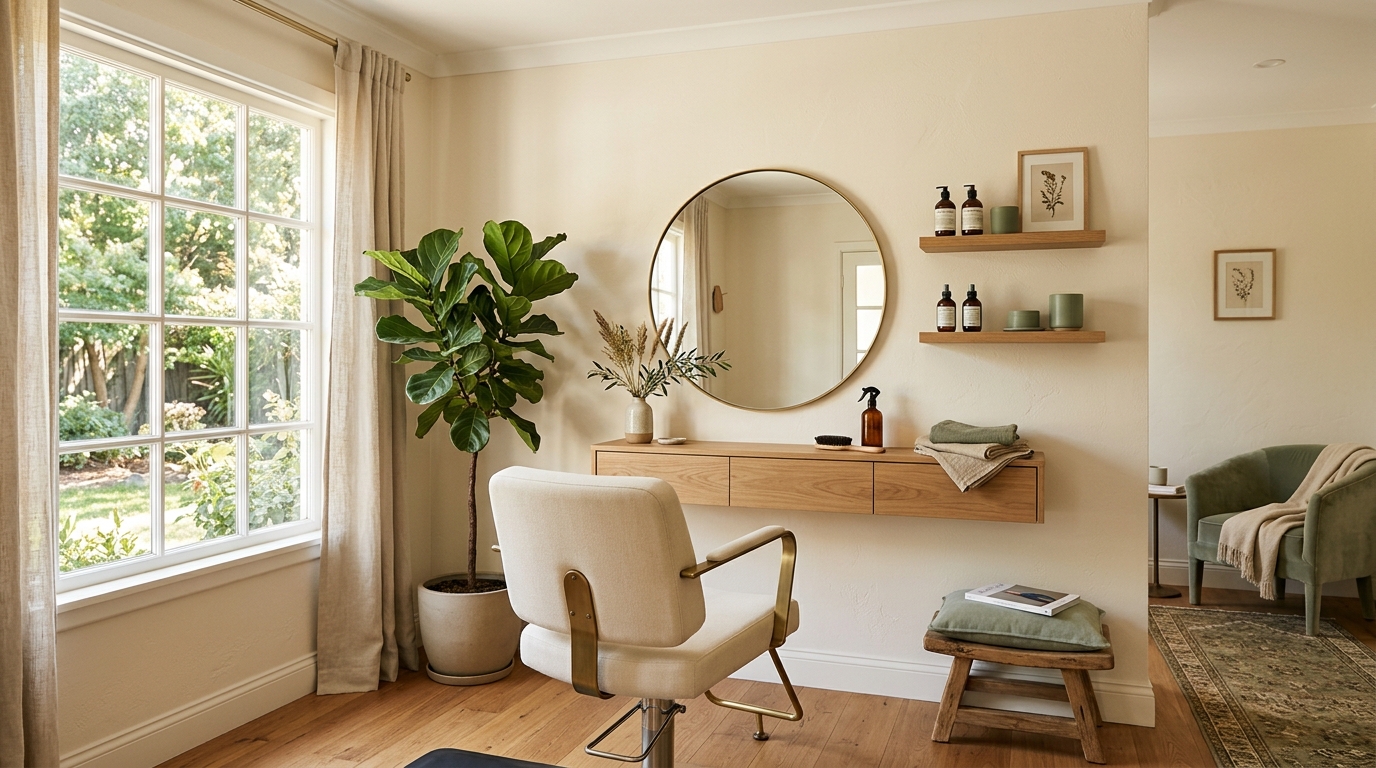 Intimate private hair salon studio